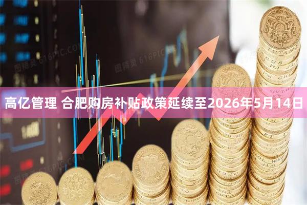 高亿管理 合肥购房补贴政策延续至2026年5月14日
