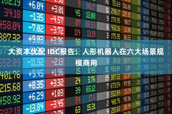 大资本优配 IDC报告：人形机器人在六大场景规模商用